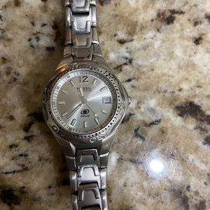 Ladies silver Fossil watch